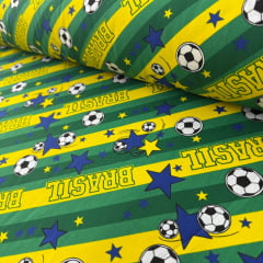 Tricoline Brasil Verde e Amarelo