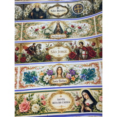 Tricoline Digital Exclusiva Marantex Barrado Religioso Santos