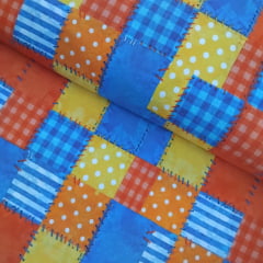 Tricoline Digital Patchwork Colorido