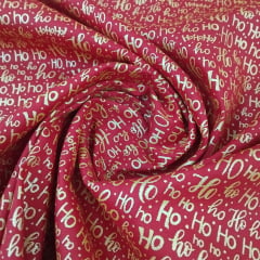 Tricoline De Natal Ho Ho Ho Vermelho