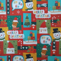 Tricoline De Natal Merry Christmas Novo