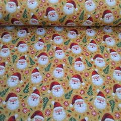 Tricoline De Natal Papai Noel Amarelo