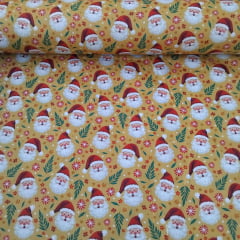 Tricoline De Natal Papai Noel Amarelo