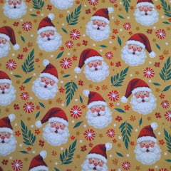 Tricoline De Natal Papai Noel Amarelo