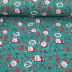 Tricoline de Natal Papai Noel Verde