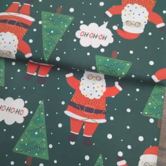 Tricoline De Natal Papai Noel Verde Novo