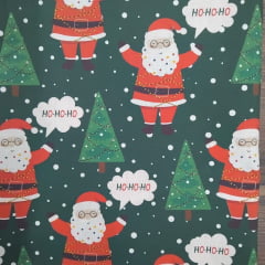 Tricoline De Natal Papai Noel Verde Novo