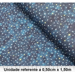 Tricoline Exclusivo Estrelas Azul Tricoline Exclusivo Estrelas Azul