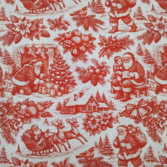 Tricoline Papai Noel Vermelho