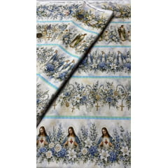Tricoline Digital Exclusiva Marantex barrado Religioso  Terços