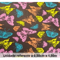 Tricoline Borboletas Preto Tricoline Borboletas Preto