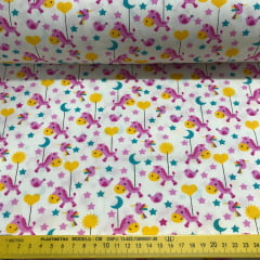 Tricoline Girafas e Estrelas Rosa Tricoline Girafas e Estrelas Rosa