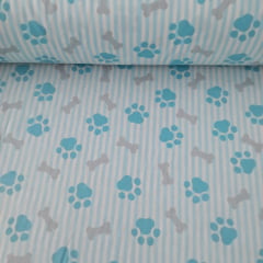 Tricoline Patinhas Azul