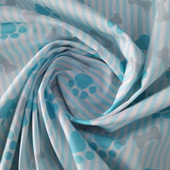 Tricoline Patinhas Azul