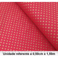 Tricoline Exclusivo Poá Com Fundo Vermelho Tricoline Exclusivo Poá Com Fundo Vermelho