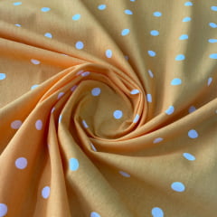 Tricoline Poá Grande Laranja