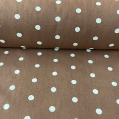 Tricoline Poá Grande Marrom