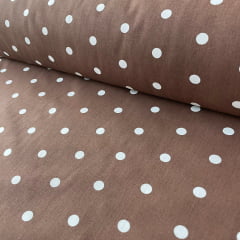 Tricoline Poá Grande Marrom