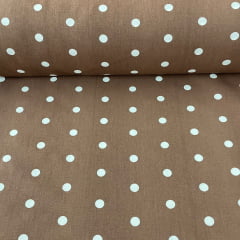 Tricoline Poá Grande Marrom