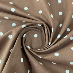 Tricoline Poá Grande Marrom