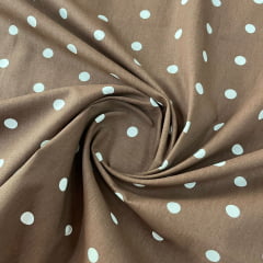 Tricoline Poá Grande Marrom