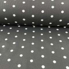 Tricoline Poá Grande Preto  com  Branco