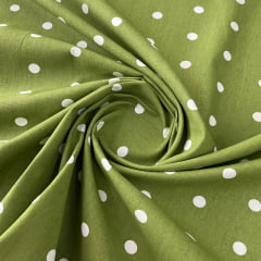 Tricoline Poá Grande Verde Oliva