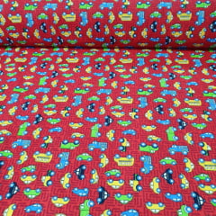 Tricoline Carrinhos Labirinto Vermelho Tricoline Carrinhos Labirinto Vermelho