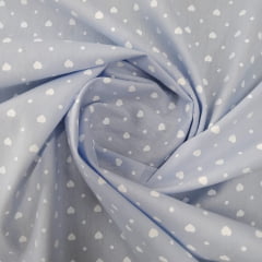 Tricoline Coraçãozinho Azul Bebê