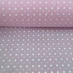 Tricoline Coraçãozinho Rosa Bebê