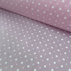 Tricoline Coraçãozinho Rosa Bebê