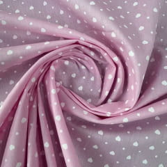 Tricoline Coraçãozinho Rosa Bebê