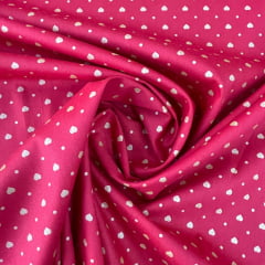 Tricoline Coraçãozinho Vermelho Com Dourado