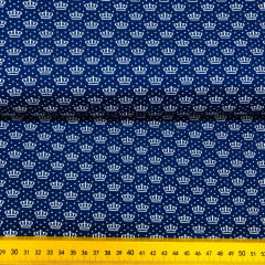Tricoline Coroinhas Poá Azul Tricoline Coroinhas Poá Azul
