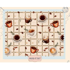 Tricoline Café  Fundo Bege