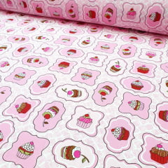 Tricoline Cupcake Rosa Tricoline Cupcake Rosa