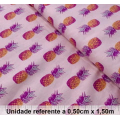 Tricoline Abacaxis Rosa Tricoline Abacaxis Rosa