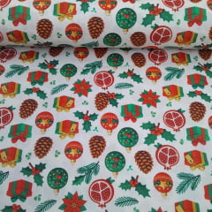Tricoline de  Natal Fundo Branco