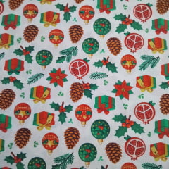 Tricoline de Natal Fundo Branco