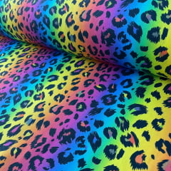 Tricoline Digital Carnaval Animal Print Onça