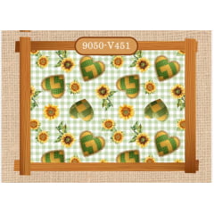 Tricoline Digital  Corações Xadrez Junino   