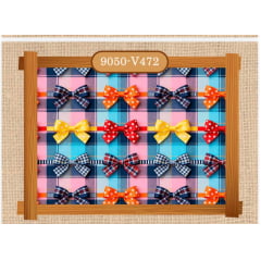 Tricoline Digital  Laços Coloridos Festa Junina 