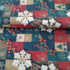 Tricoline Digital Natal Patchwork