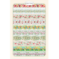 Tricoline Barrado Floral 