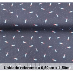 Tricoline Batom Fundo Marinho Tricoline Batom Fundo Marinho