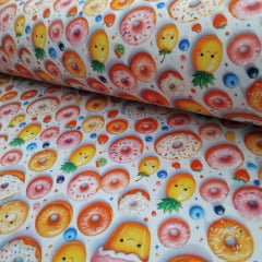 Tricoline Donuts Fundo Branco 