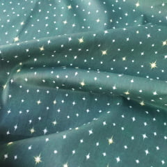 Tricoline Exclusivo Marantex Natal Estrelas Verde