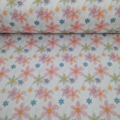 Tricoline Floral Branco