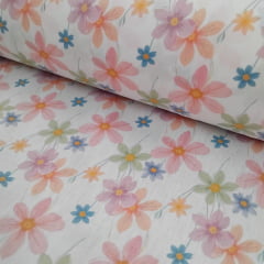 Tricoline Floral Branco
