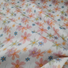 Tricoline Floral Branco